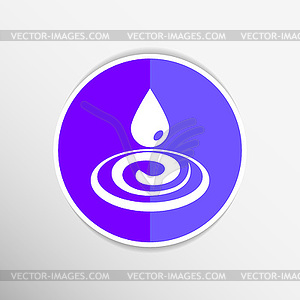 Water drop ra droplet icon fluid clean design - vector clipart