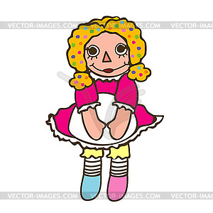 Cute doll - vector clip art