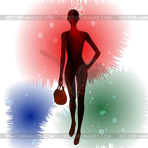 Fashion model silhouettes - vector clipart / vector image