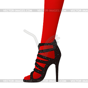 Crystal high heels - vector image