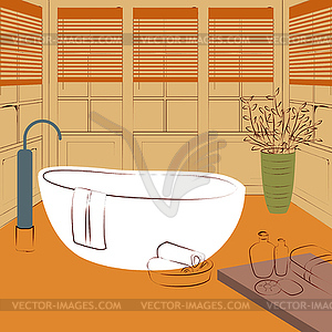 Luxurious bathroom - vector image