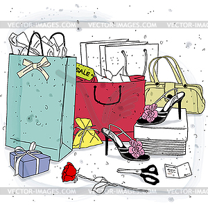 I`ve been shopping - vector clipart / vector image