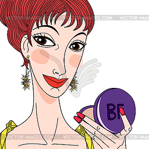 Woman makeup - vector clip art