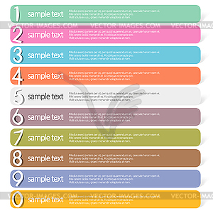 Table of contents - vector image