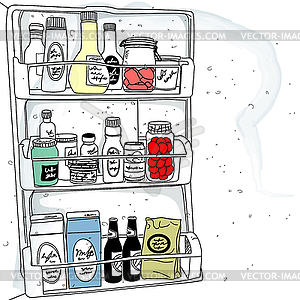 In refrigerator - vector clipart