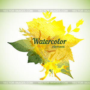 Watercolor design element for realization - vector clipart / vector image