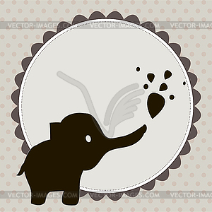 Smart card with an elephant  - vector image