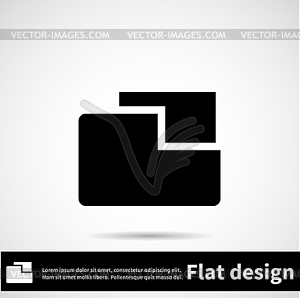 Icon flat design - vector clipart