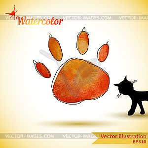 With next cat - vector image