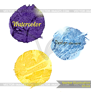 Watercolor design element for realization - vector clip art