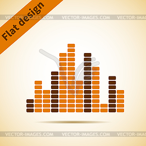 Icon flat design - vector clipart