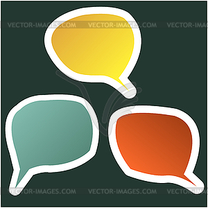 Colorful clouds speech collection - vector image