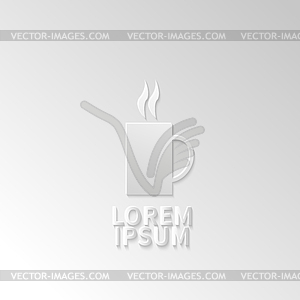 Icon flat element design coffee - vector EPS clipart