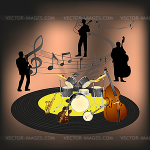 Jazz band - vector image