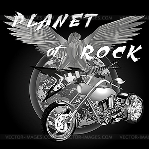 Planet of rock - vector clipart / vector image