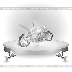 Chopper on catwalk - vector clip art