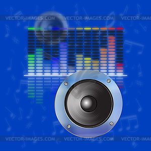 Musical design, sound waves, an equalizer - vector clipart