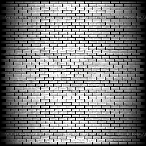 Monochrome brick wall - vector image