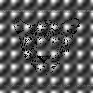 Cheetah made of textured background - stock vector clipart