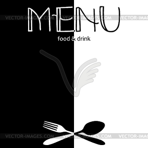 Black and white layout for menu - vector image