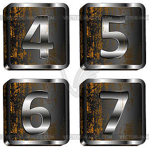 4567 iron digit - vector image