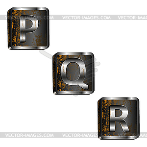 Pqr iron letters - vector image