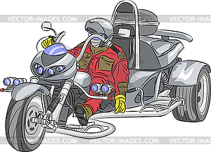 Motorcyclist - vector clipart