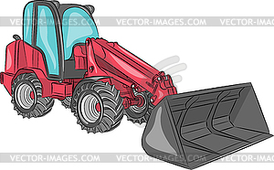 Compact wheel loader - vector image