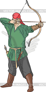 Archer - color vector clipart