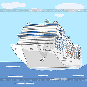 Cruise ship - vector clipart / vector image