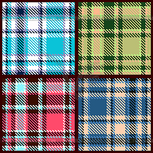 Set of seamless checkered pattern - vector image