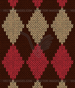 Style Seamless Knitted Pattern - vector clip art