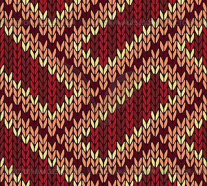 Abstract Ethnic Knitted Seamless Background - vector image