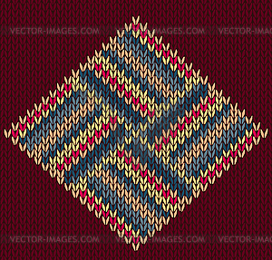 Style Seamless Vintage Brown Red Blue Yellow Color - vector clipart