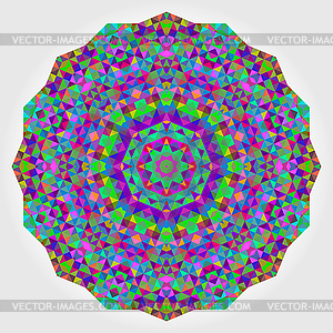Abstract Flower. Creative Colorful style wheel. - color vector clipart