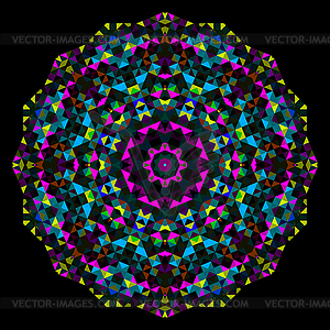 Abstract Flower. Creative Colorful style wheel. Cya - vector image