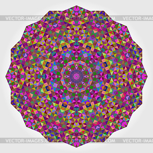 Abstract Digital Multicolor Geometrical Flower - vector clipart