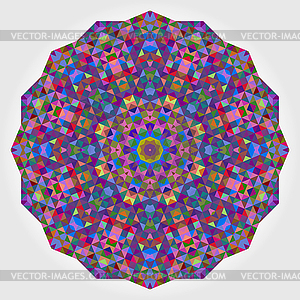Абстрактный Цифровой Многоцветный Геометрическая Цветок - иллюстрация в векторном формате
