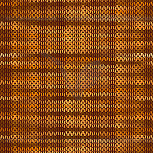 Seamless Knitted Melange Pattern. Orange Brown Colo - vector clipart