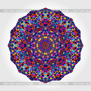 Abstract colorful circle backdrop. Mosaic round - vector clip art