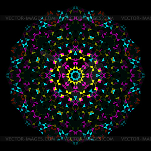 Abstract Flower. Creative Colorful style wheel. Cya - color vector clipart