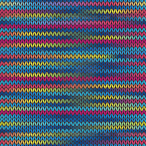 Style Seamless Knitted Melange Pattern - vector image