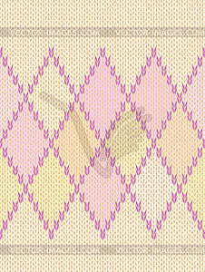 Seamless Ethnic Geometric Knitted Pattern - vector image