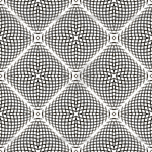 Black and White Geometric Shimmering Optical - vector image