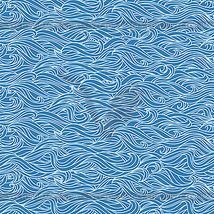 Abstract Wavy Blue Seamless Texture - vector clip art