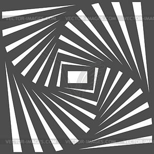 Black and white optical illusion. Op art - vector image