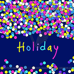 Colorful confetti. Celebration holiday background - vector image