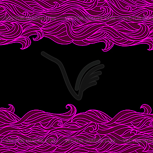 Abstract Black Pink Banner Wave Border Background - vector clip art