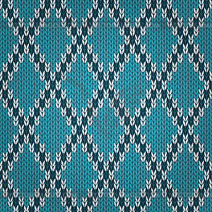 Seamless Knitted Pattern. Style Knit woolen jacquar - vector clip art