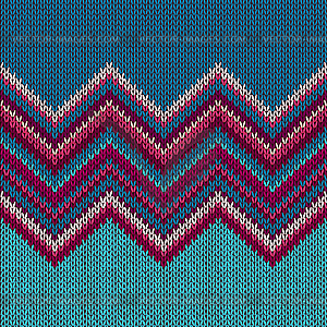 Knitted Seamless Fabric Pattern - vector image